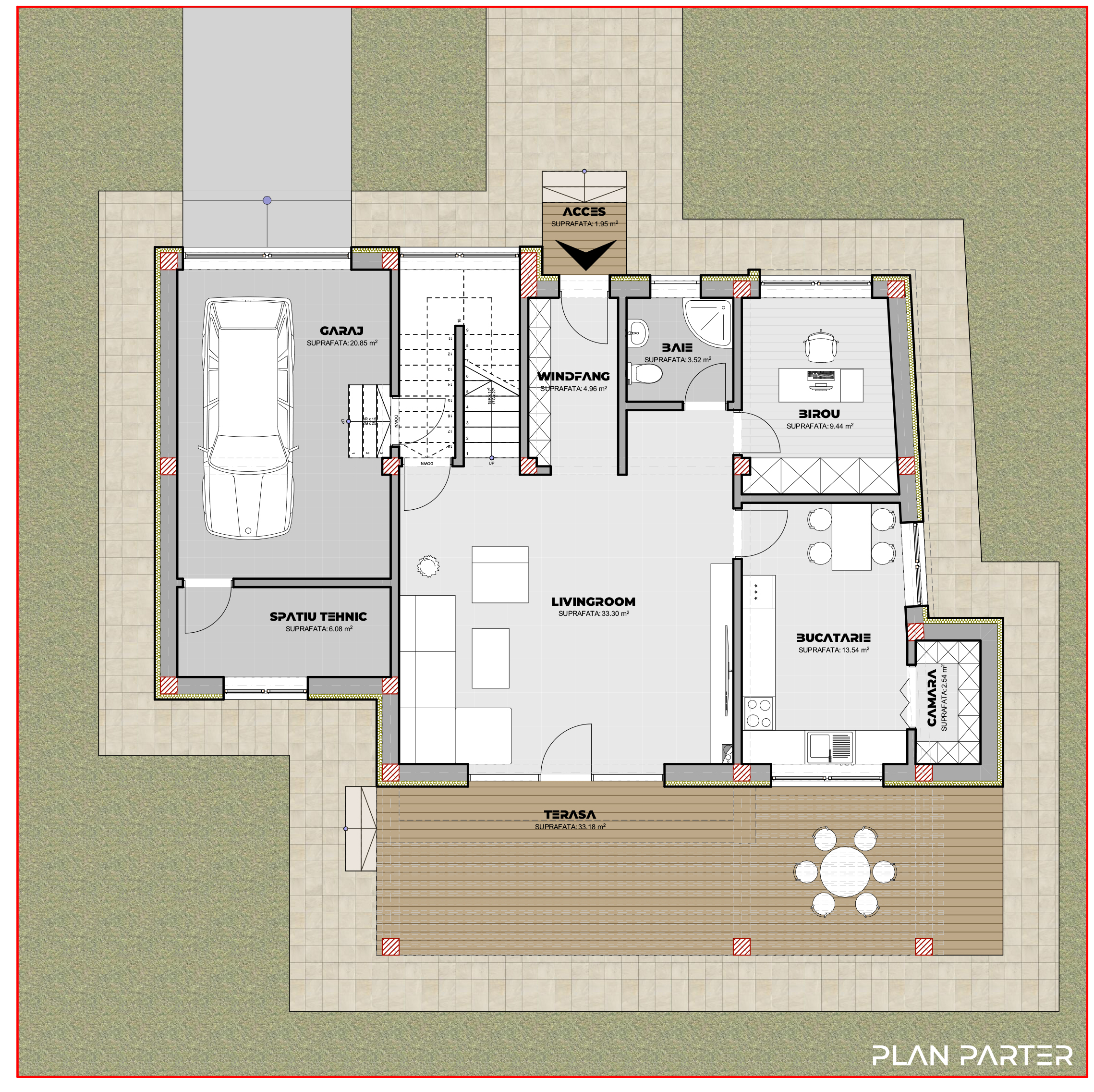proiect casă modernă P+1E EF Architecture