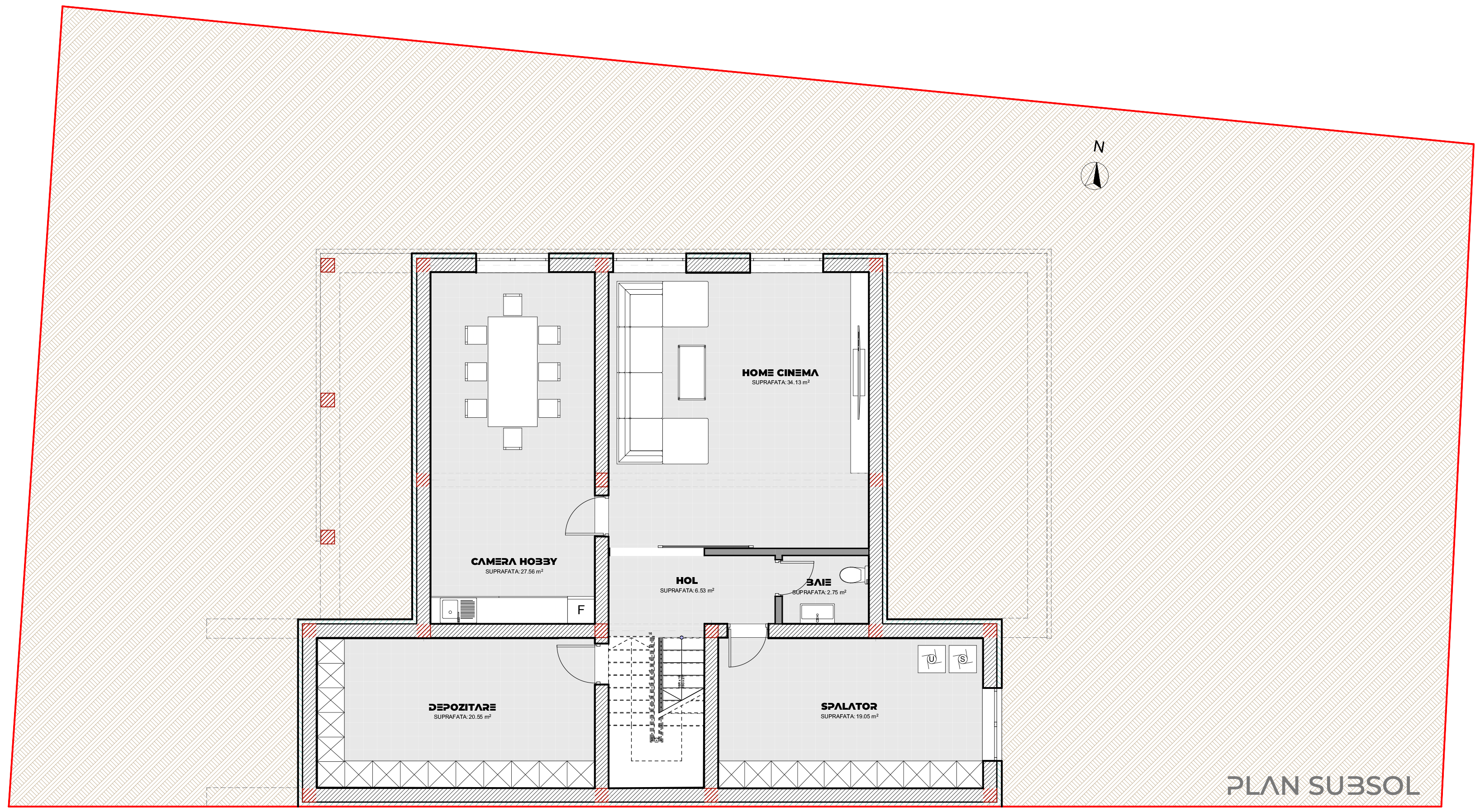 proiect casă modernă S+P+1E EF Architecture
