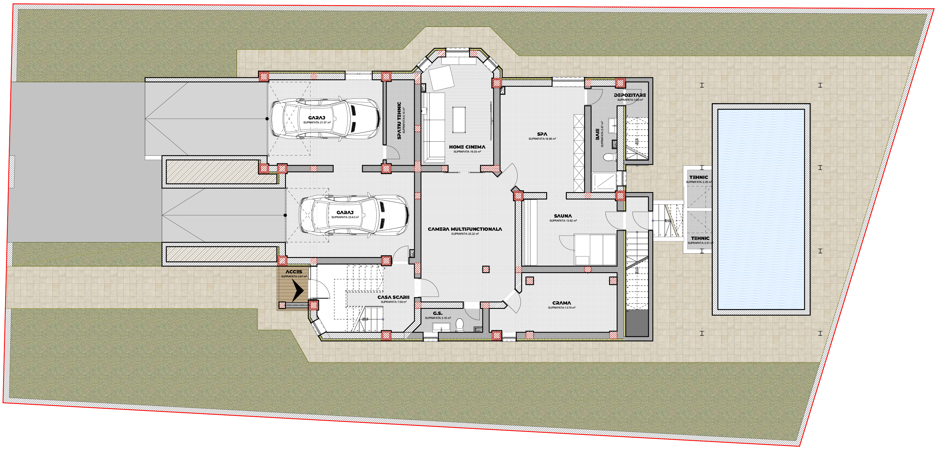 proiect casă clasică D+P+1E EF Architecture
