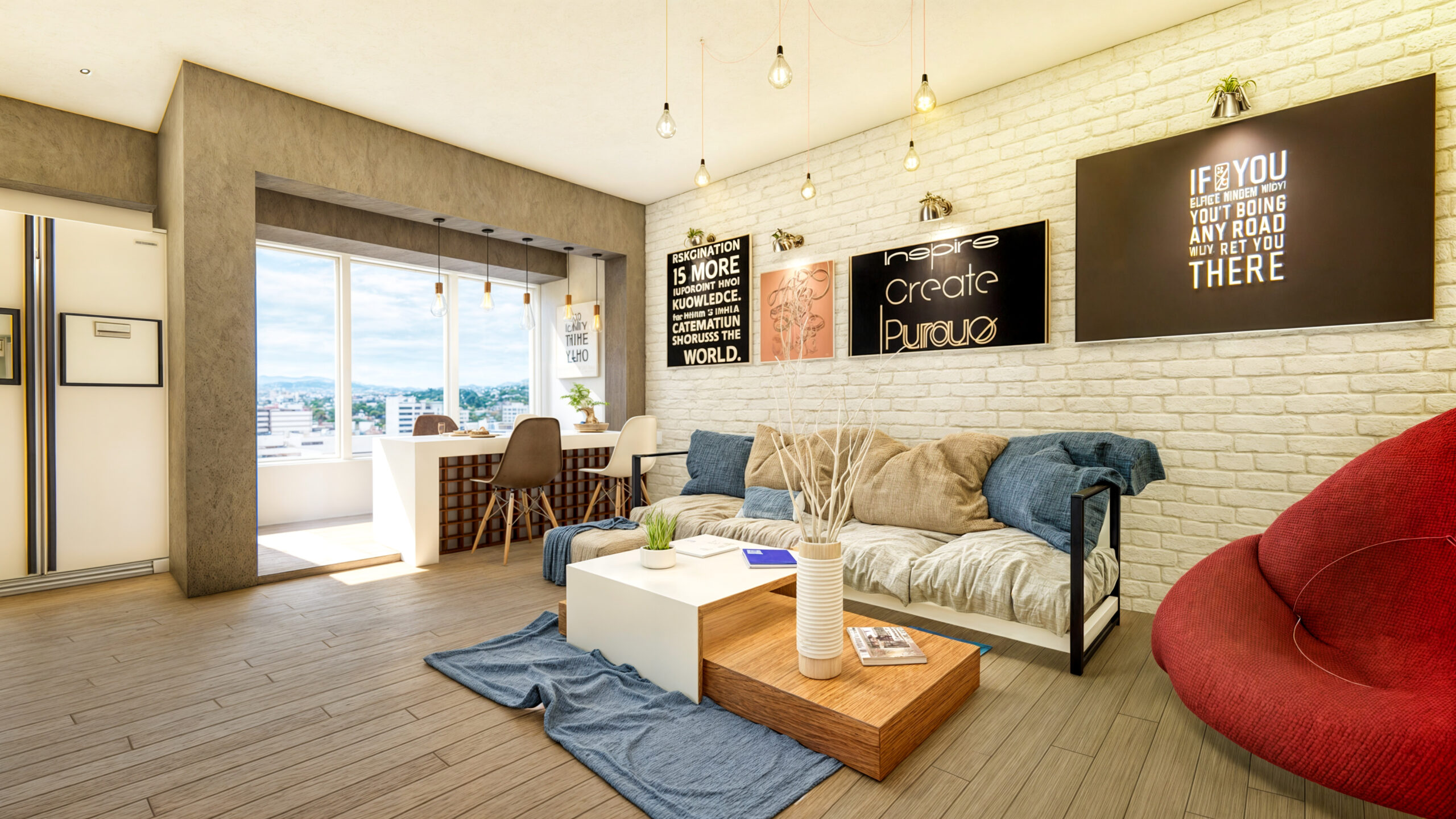 proiect apartament două camere EF Architecture