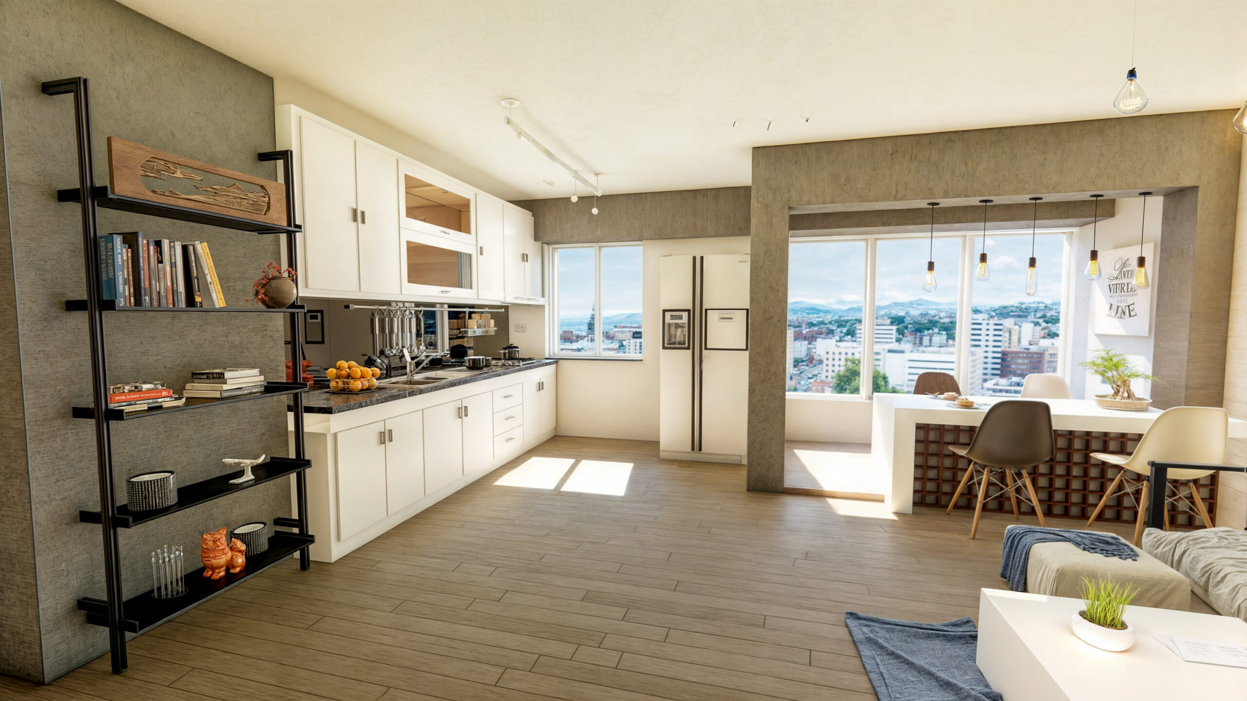 proiect apartament două camere EF Architecture