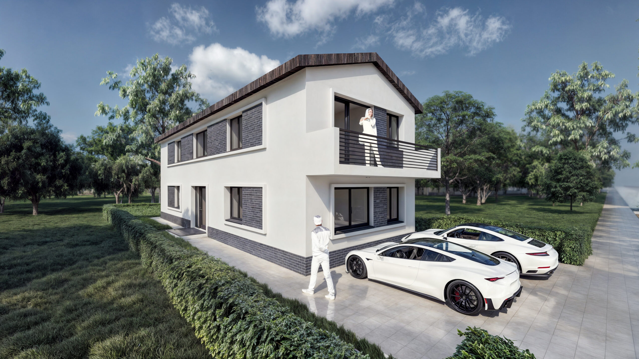 proiect casă modernă S+P+M EF Architecture