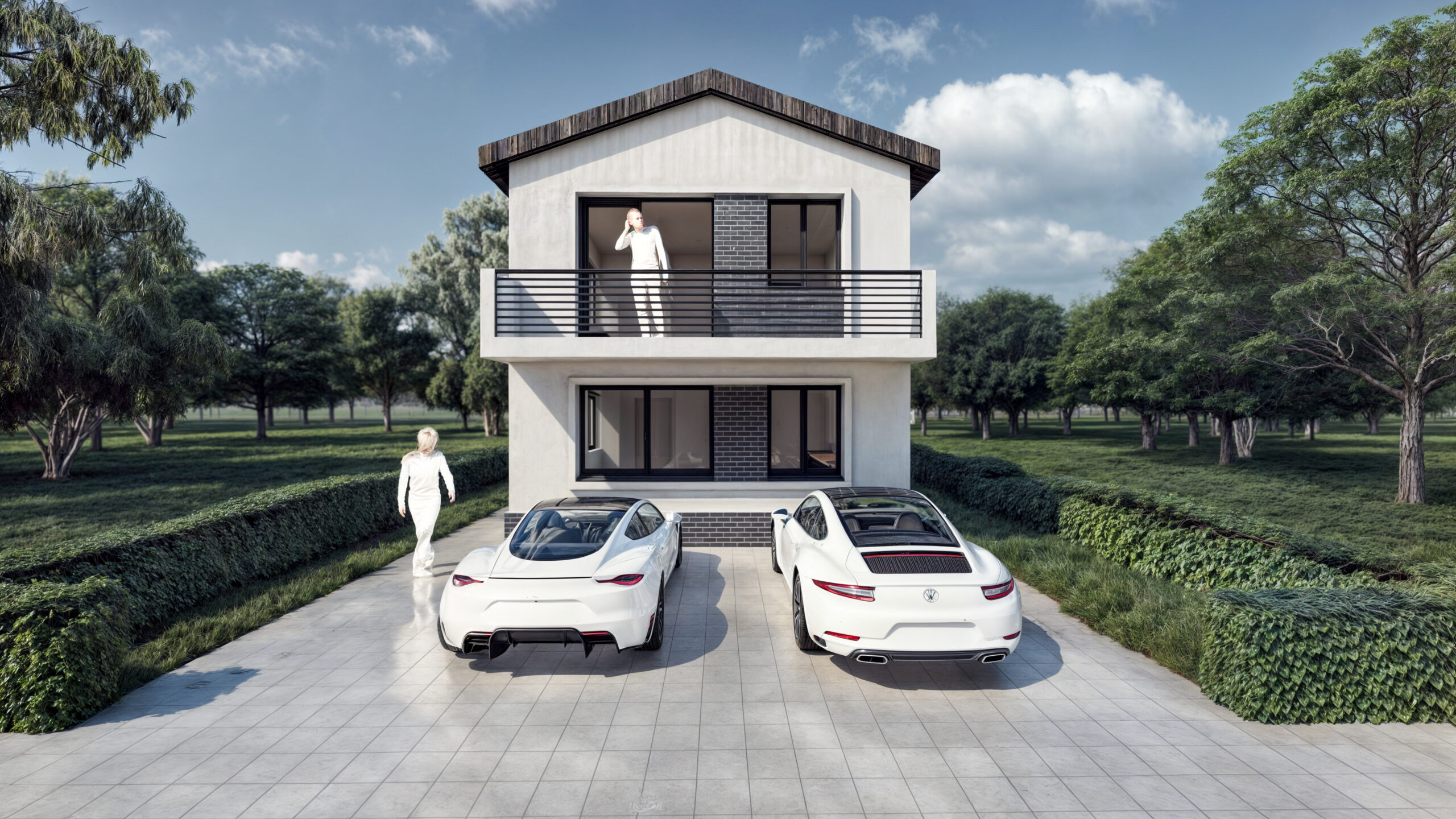 proiect casă modernă S+P+M EF Architecture