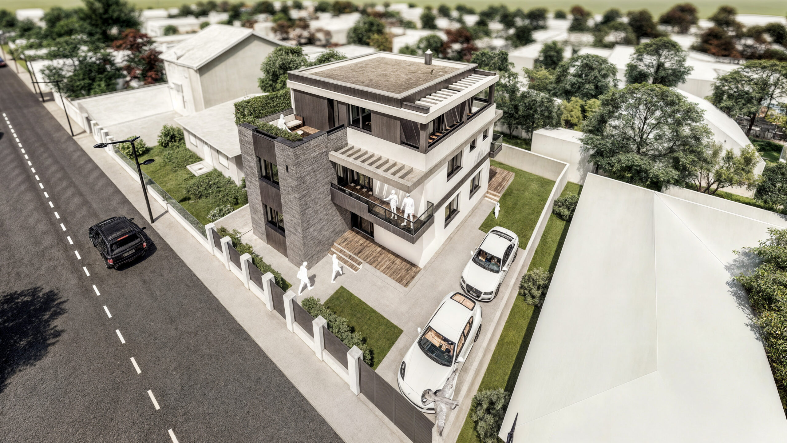 proiect casă modernă S+P+2E EF Architecture