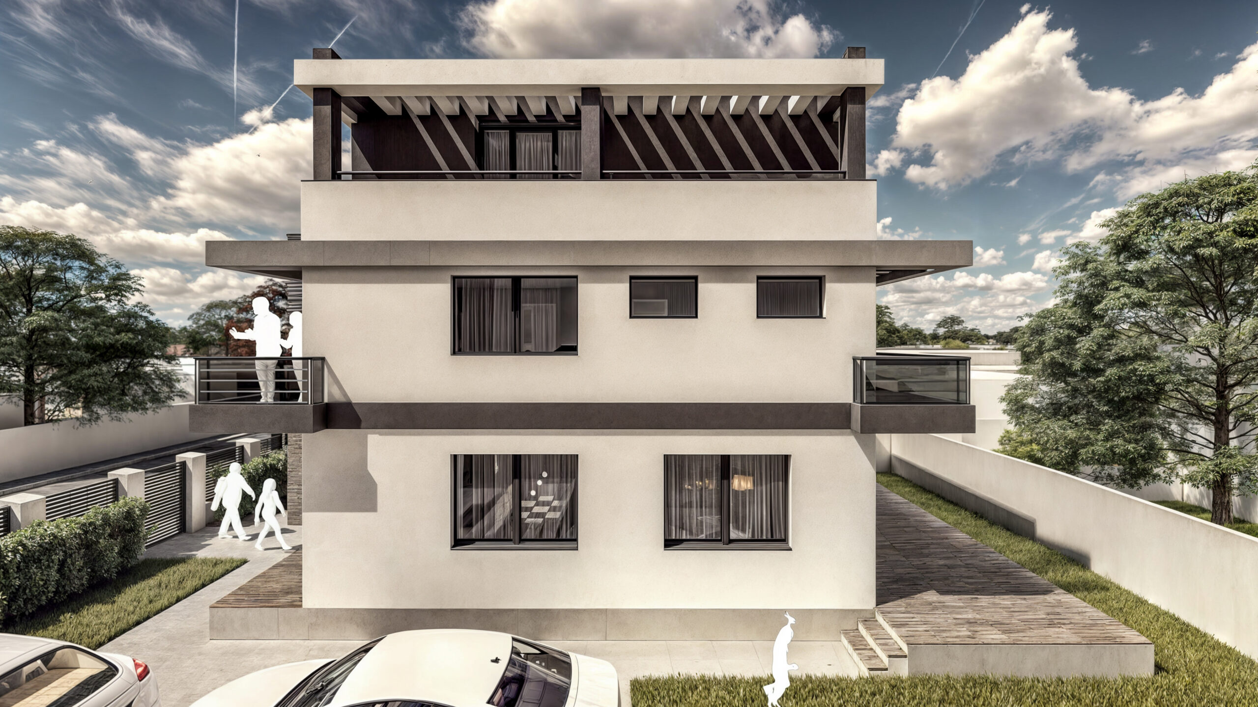 proiect casă modernă S+P+2E EF Architecture