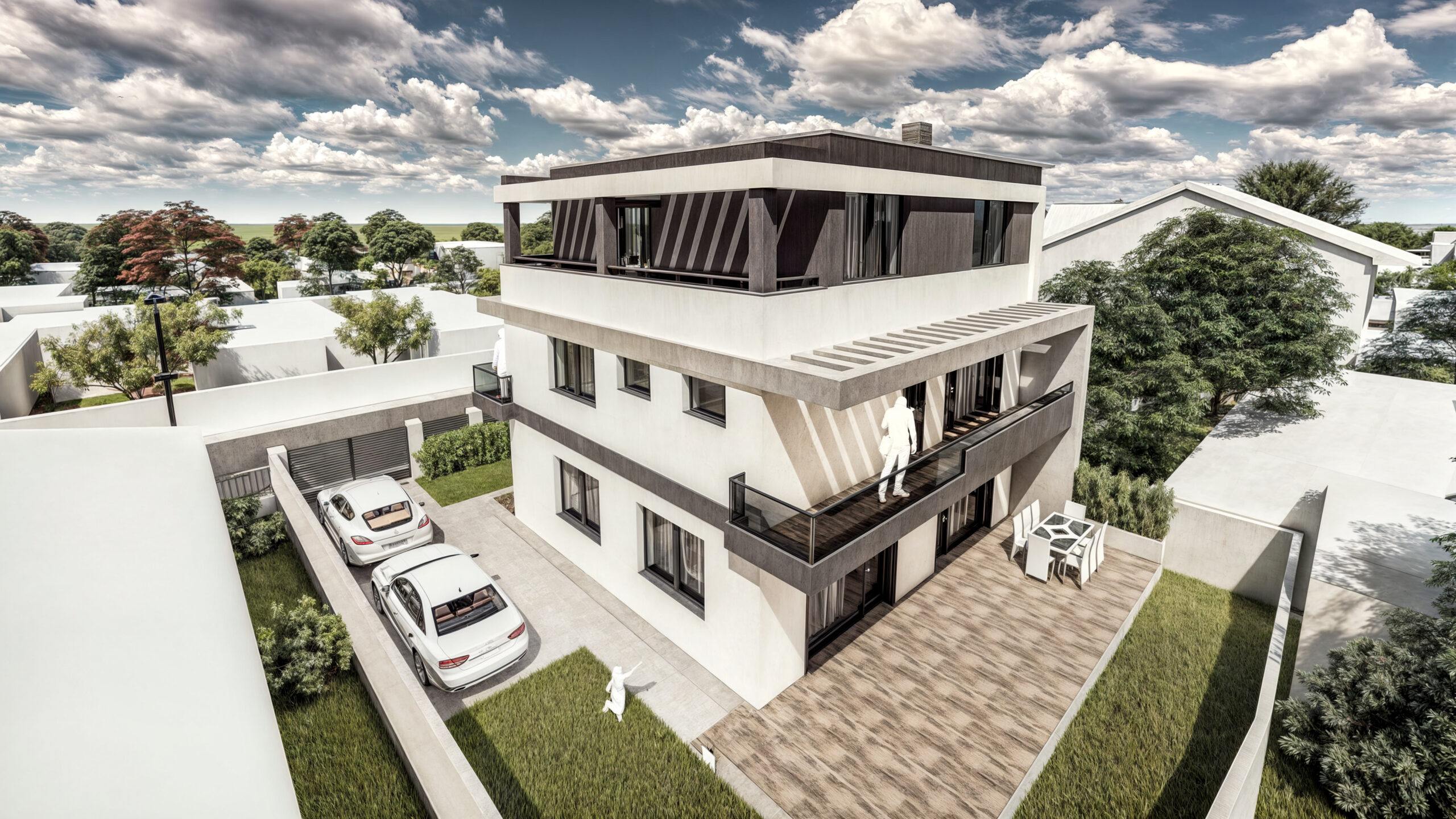 proiect casă modernă S+P+2E EF Architecture