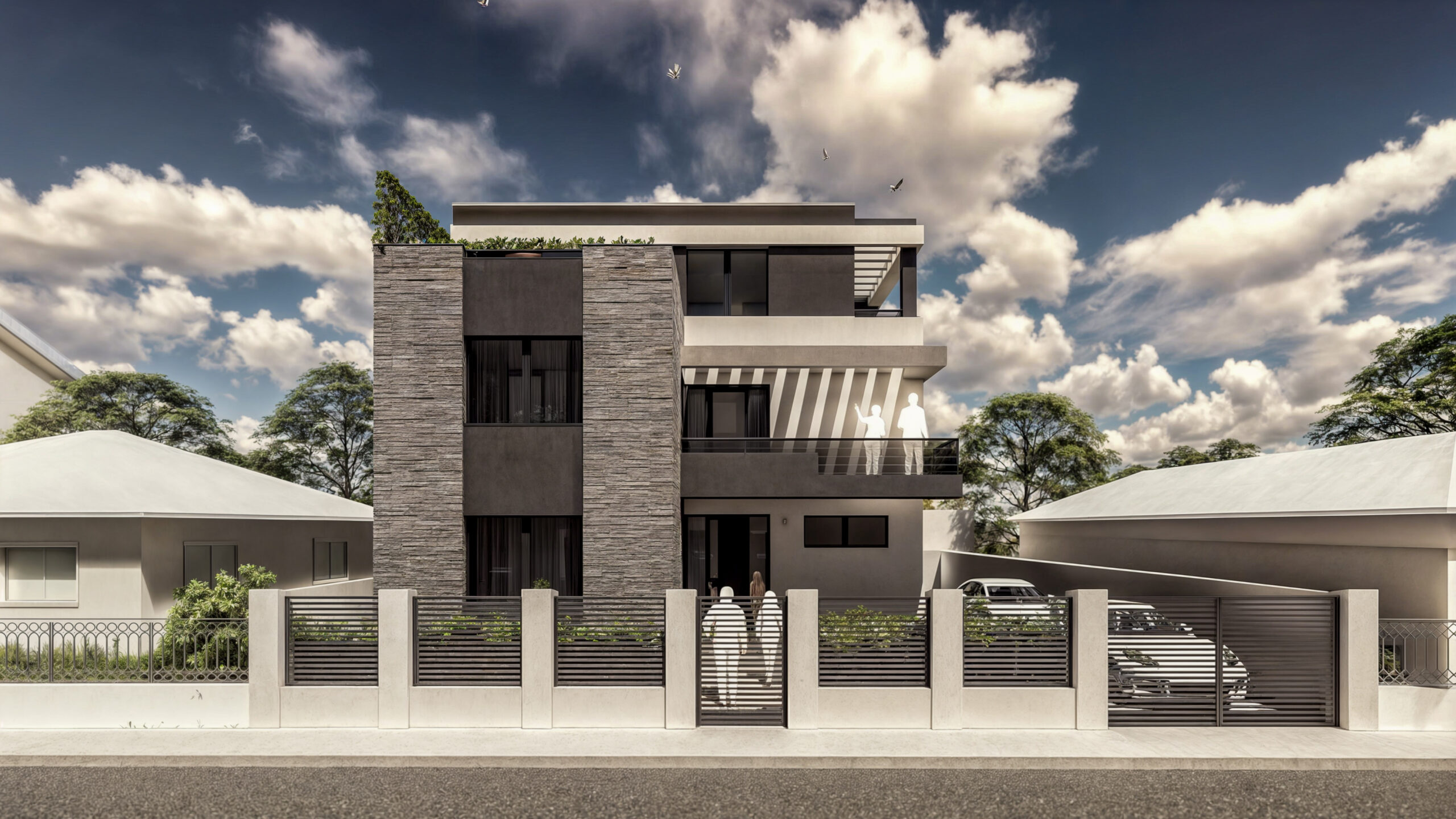 proiect casă modernă S+P+2E EF Architecture