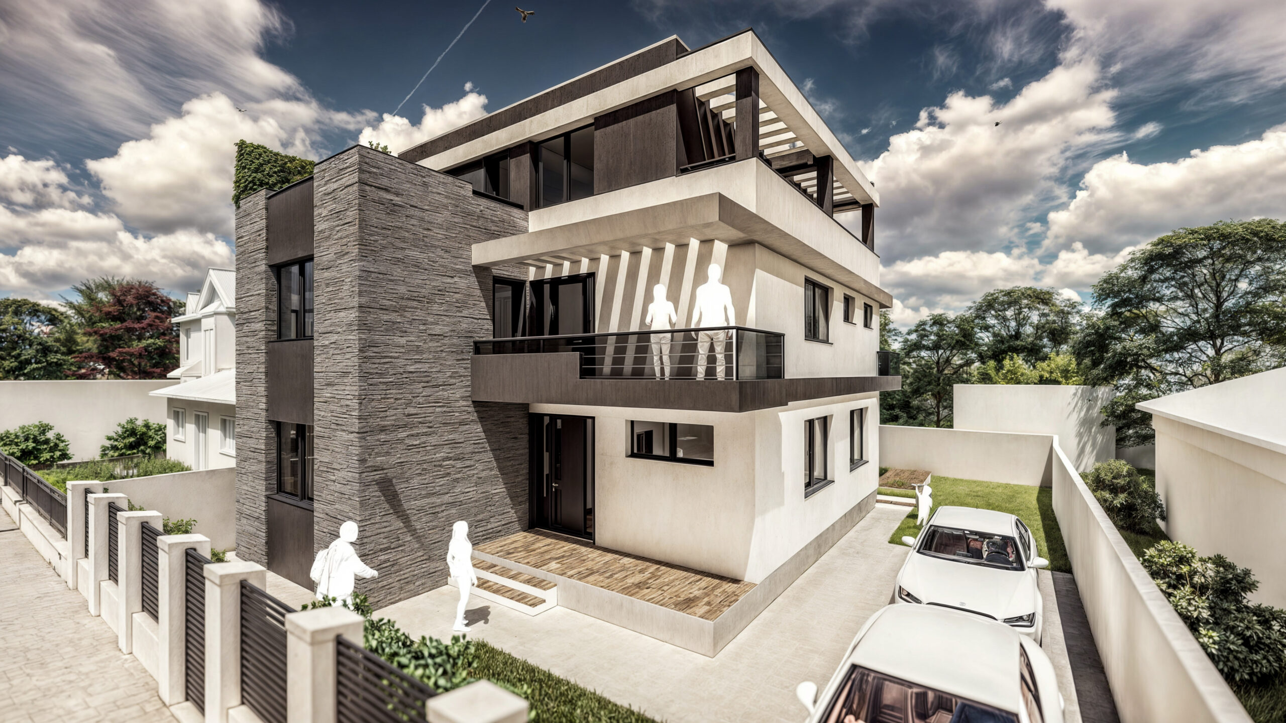 proiect casă modernă S+P+2E EF Architecture