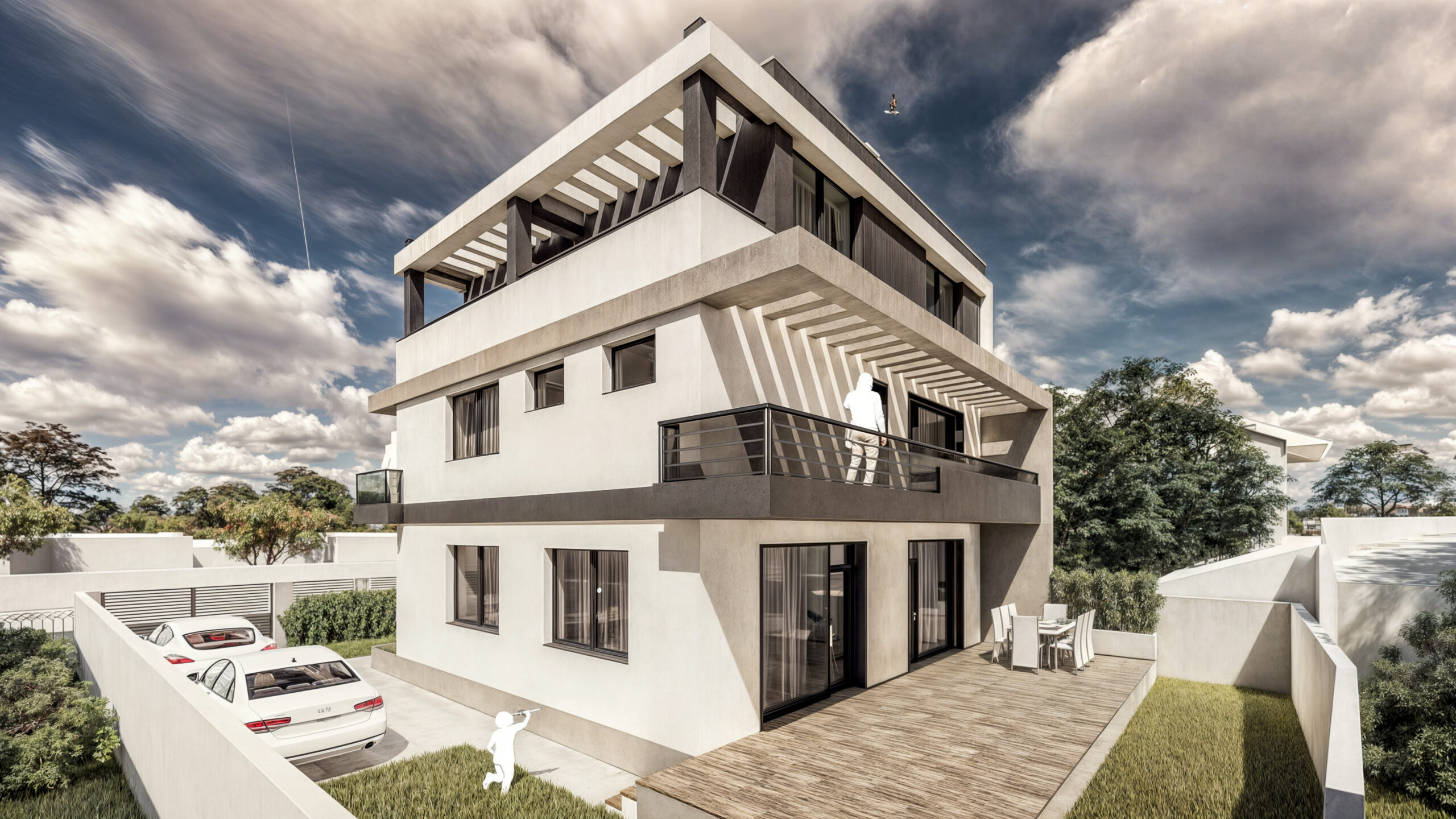 proiect casă modernă S+P+2E EF Architecture