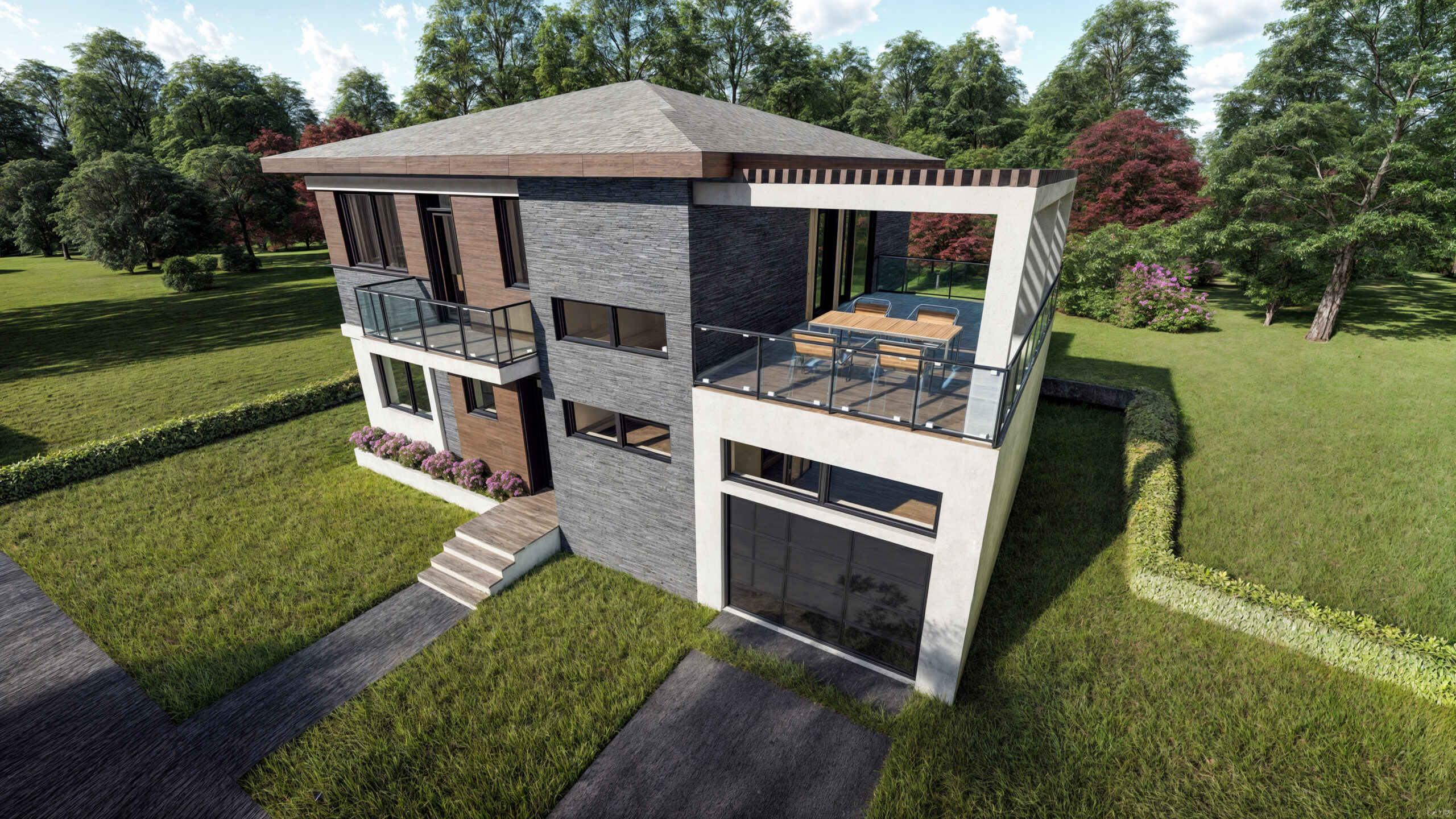 proiect casă modernă P+1E EF Architecture