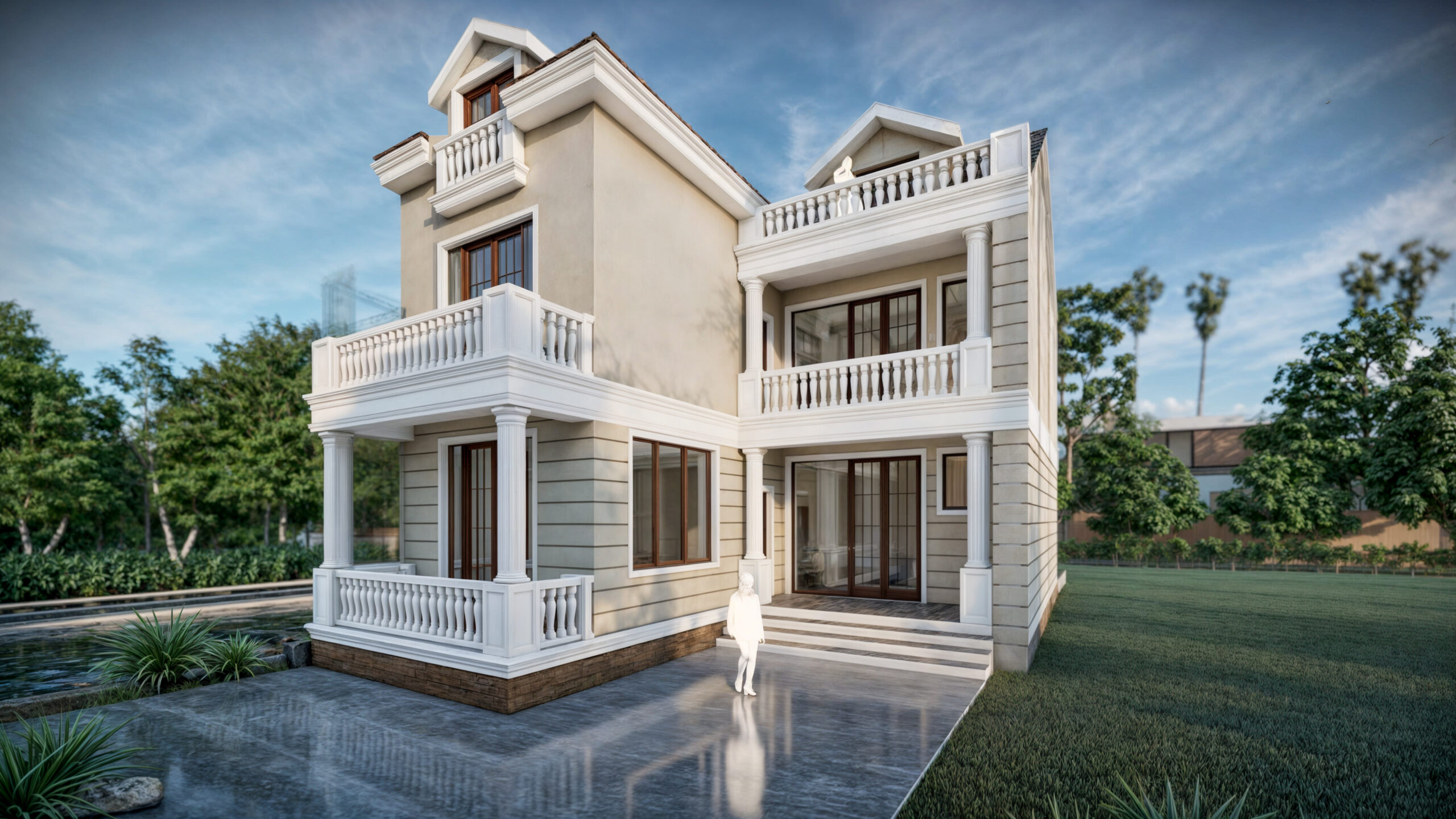 proiect casă clasică P+1E+M EF Architecture