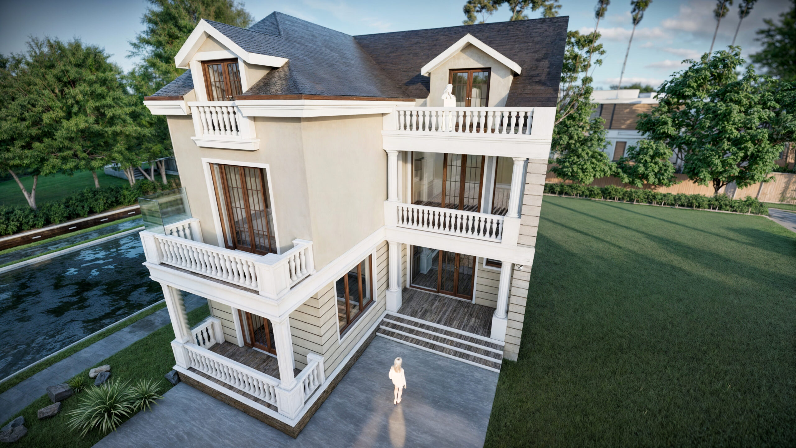 proiect casă clasică P+1E+M EF Architecture