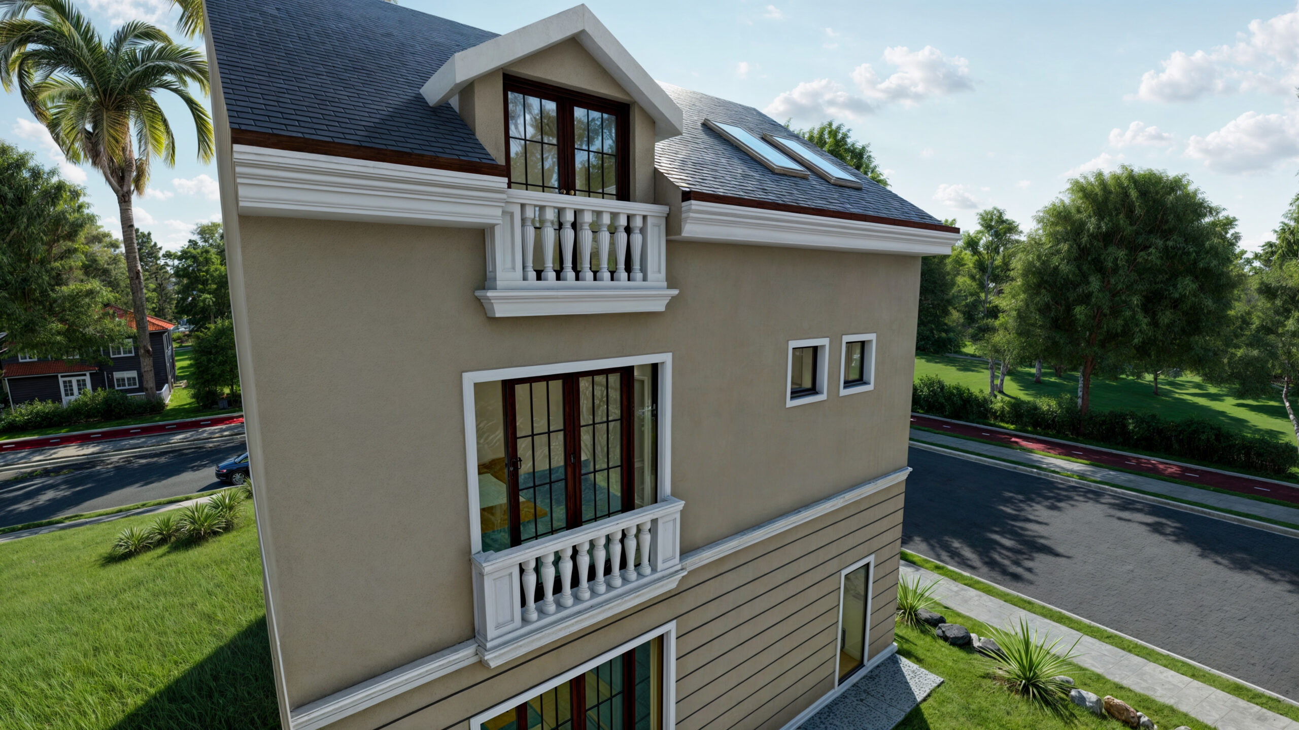 proiect casă clasică P+1E+M EF Architecture