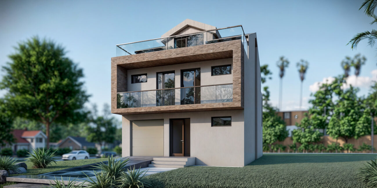 proiect casa moderna P+1E+M EF Architecture