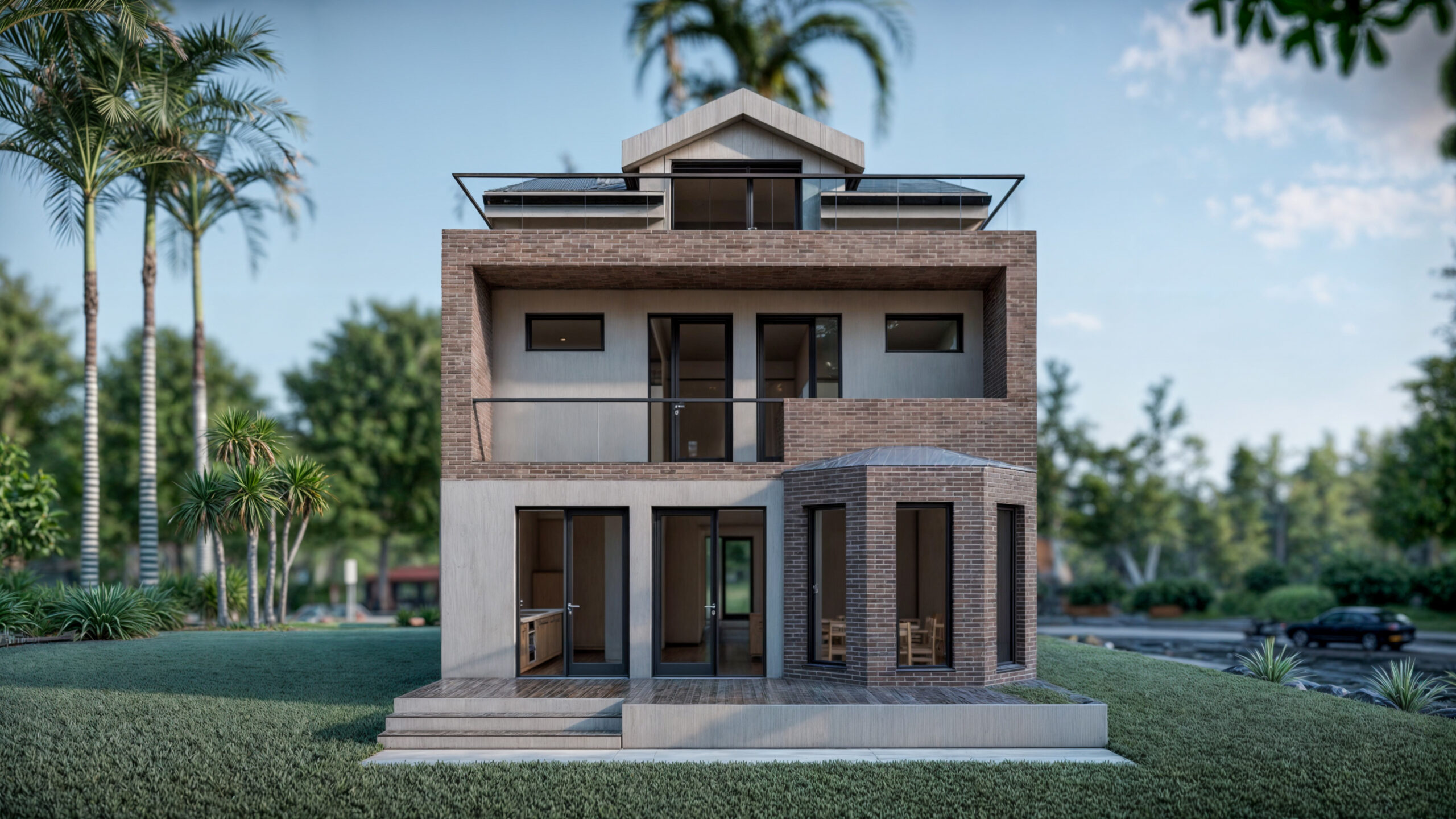 proiect casa moderna P+1E+M EF Architecture