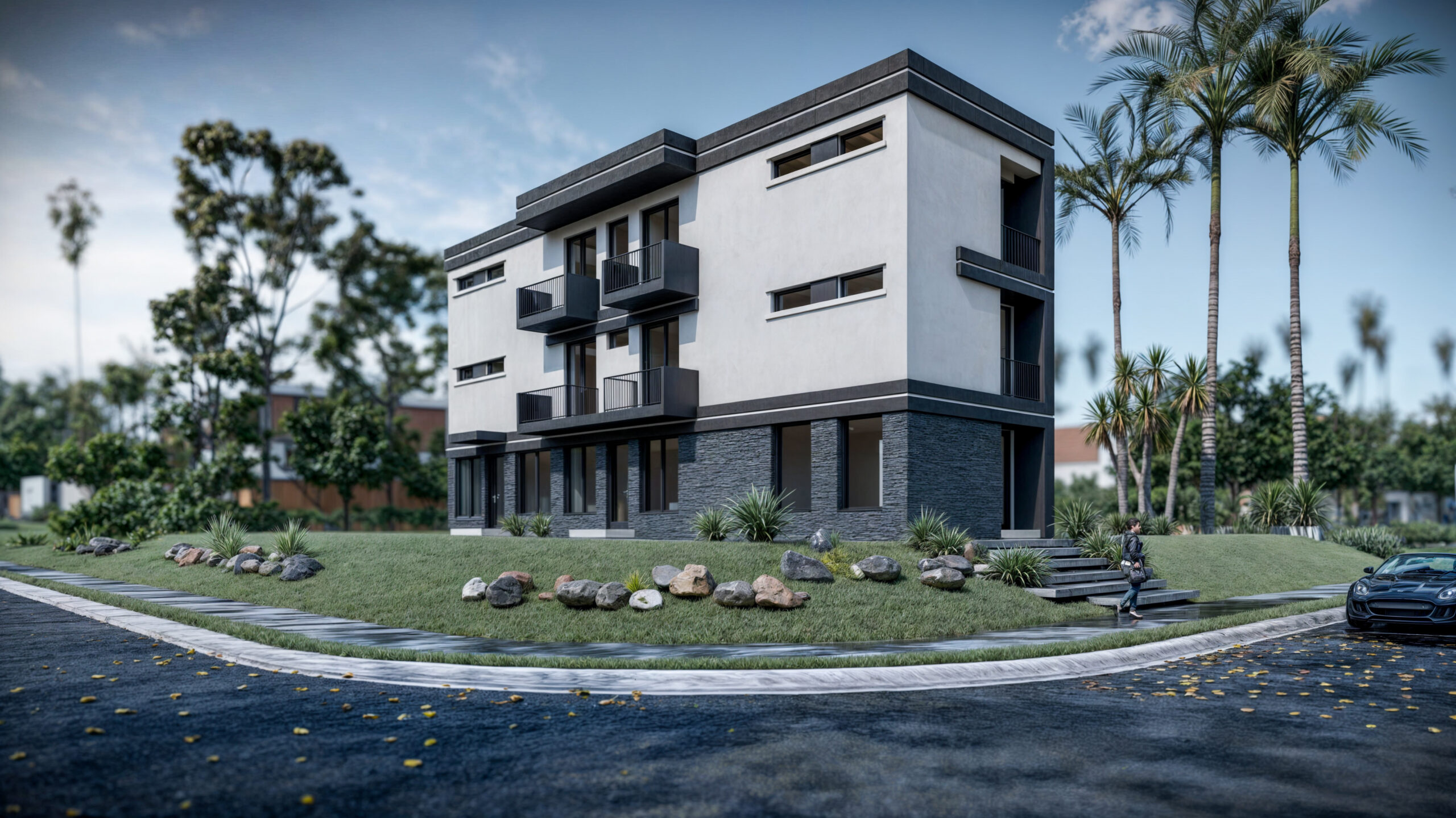 proiect casă modernă P+2E design contemporan