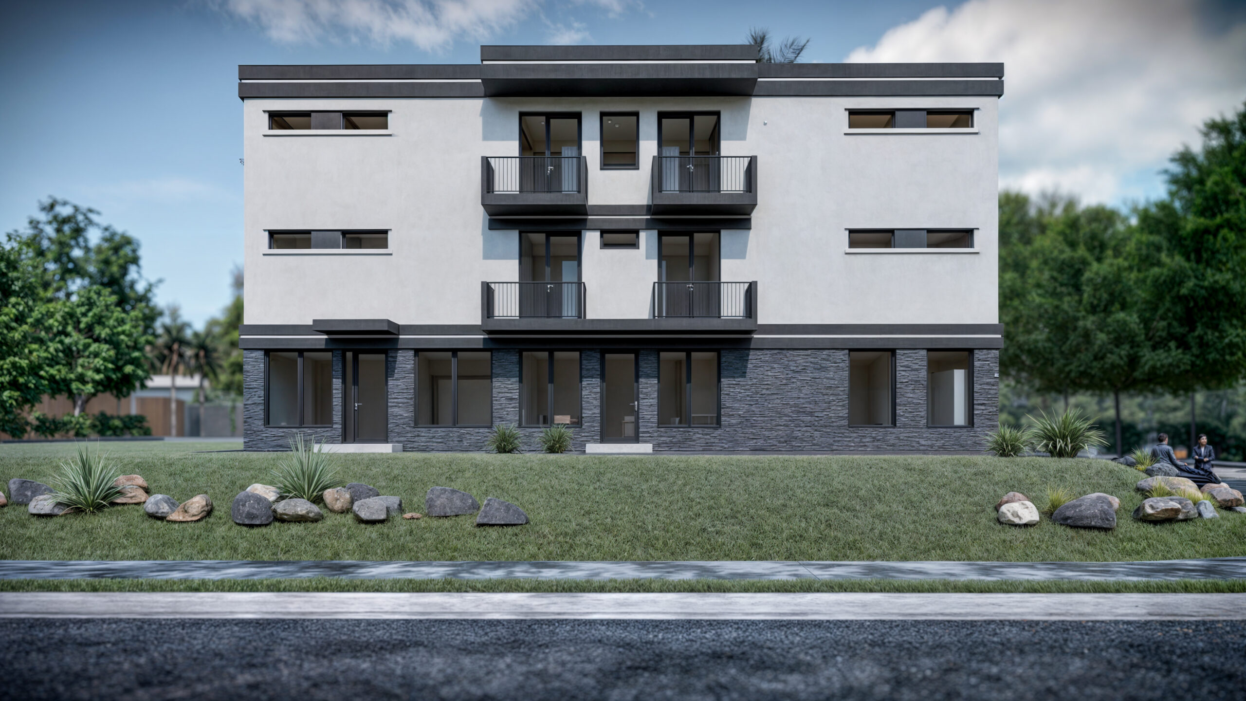 proiect casă modernă P+2E design contemporan