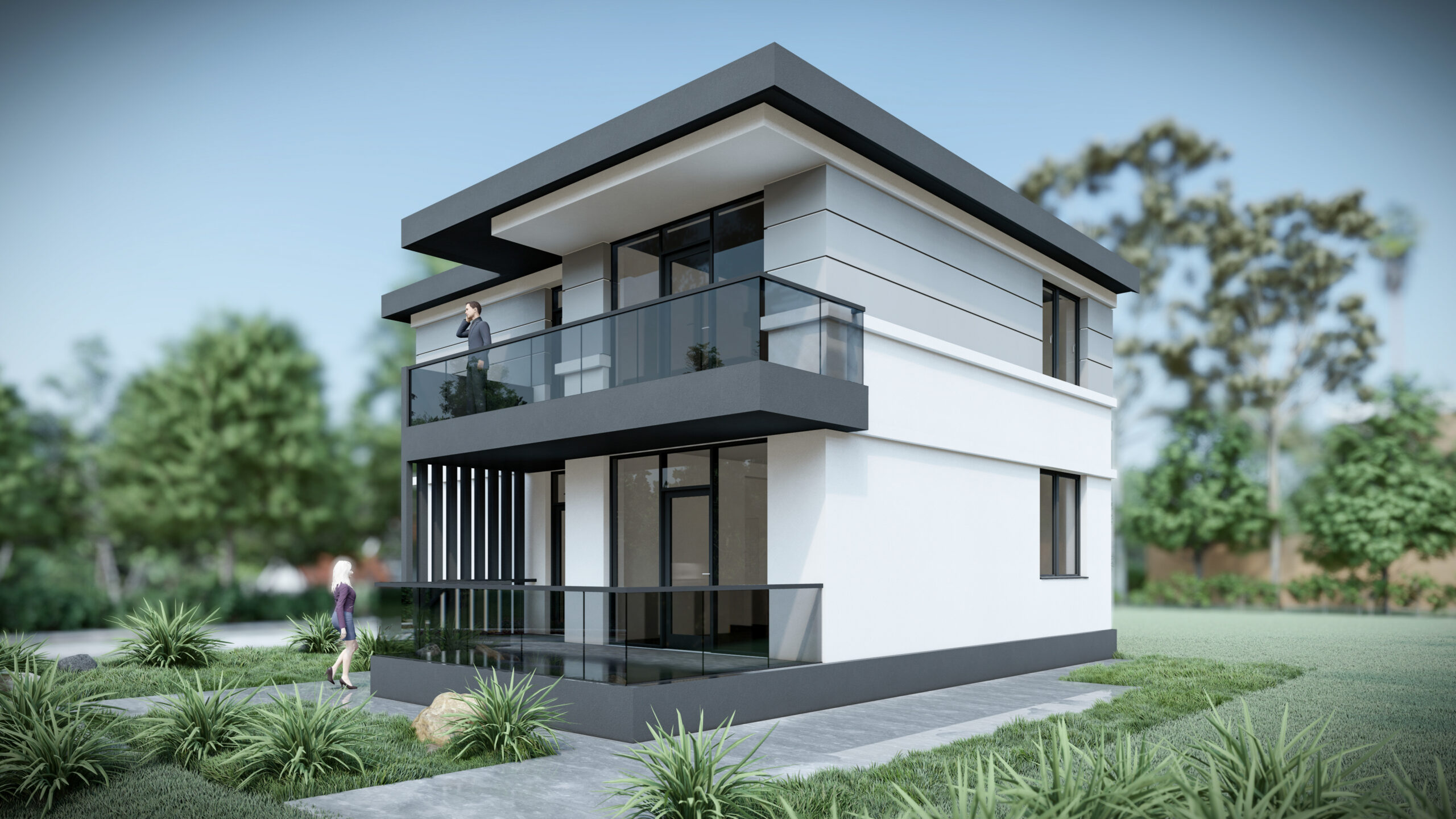 proiect casă modernă P+1E EF Architecture