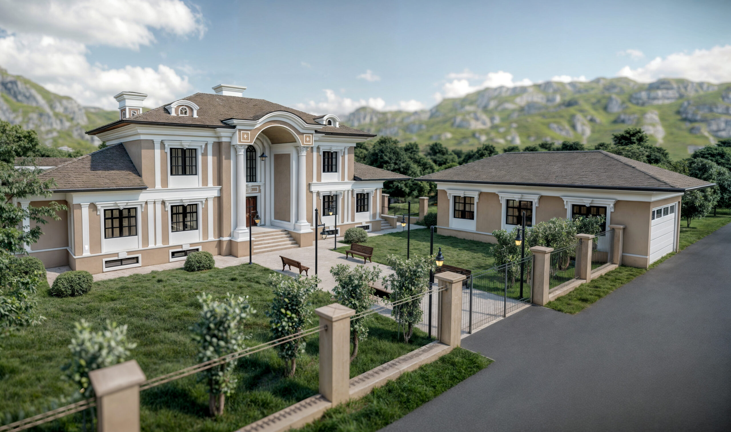 vilă clasică S+P+1E+M EF Architecture