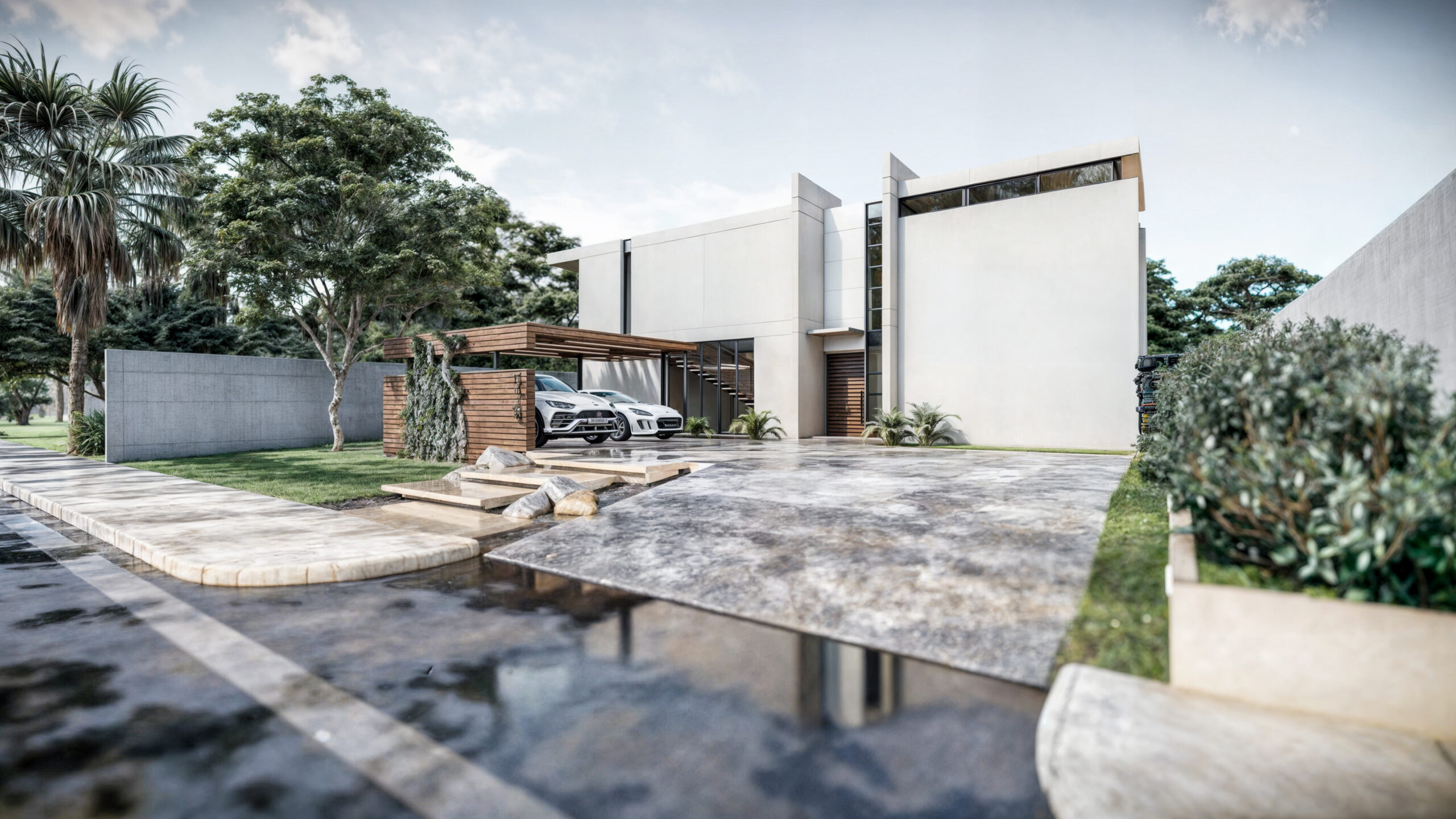 proiect casă modernă cu piscină EF Architecture
