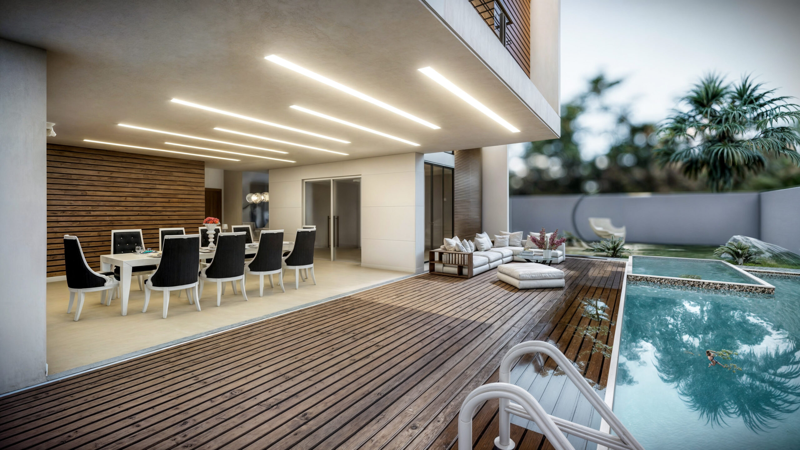 proiect casă modernă cu piscină EF Architecture
