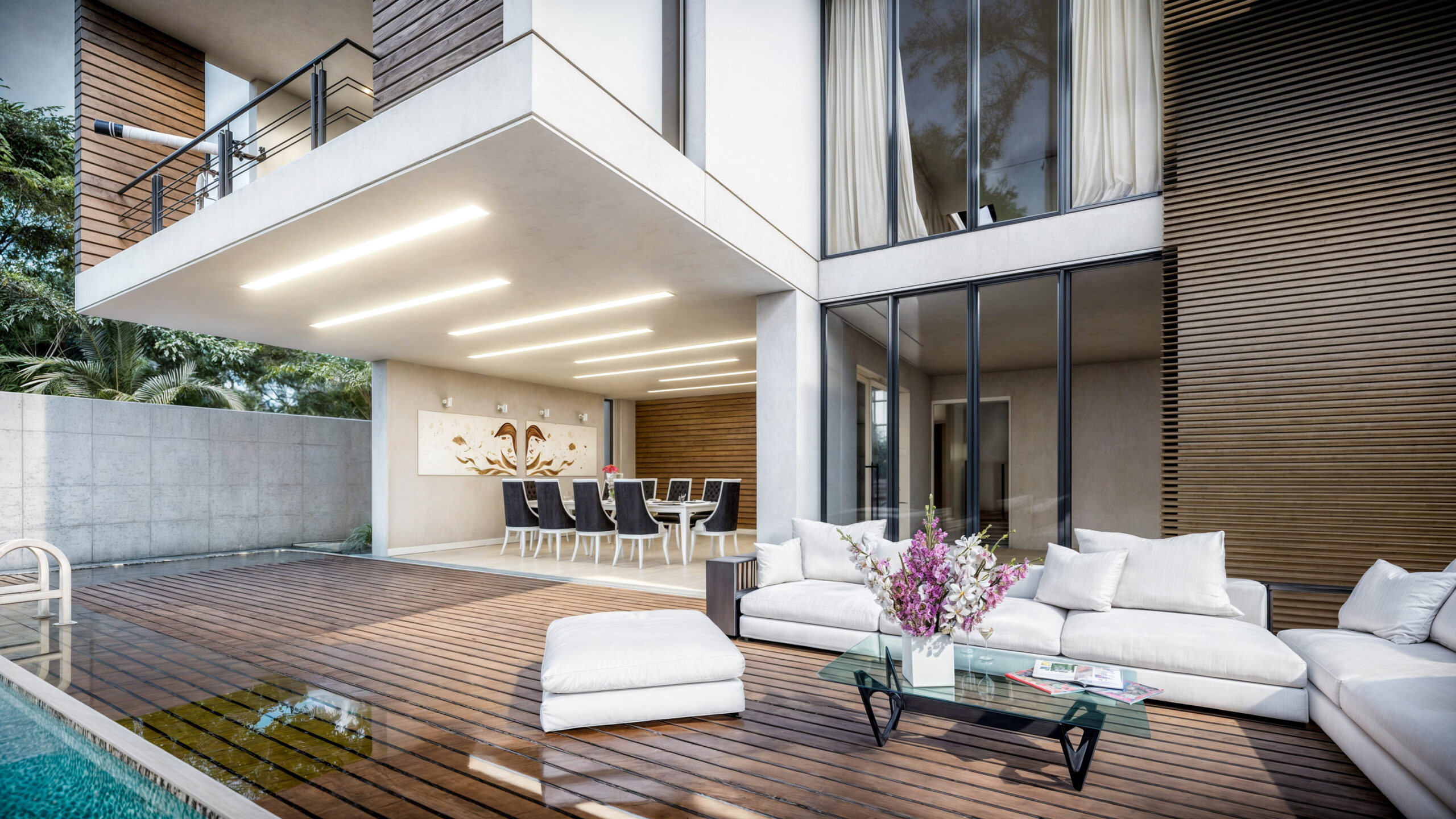 proiect casă modernă cu piscină EF Architecture