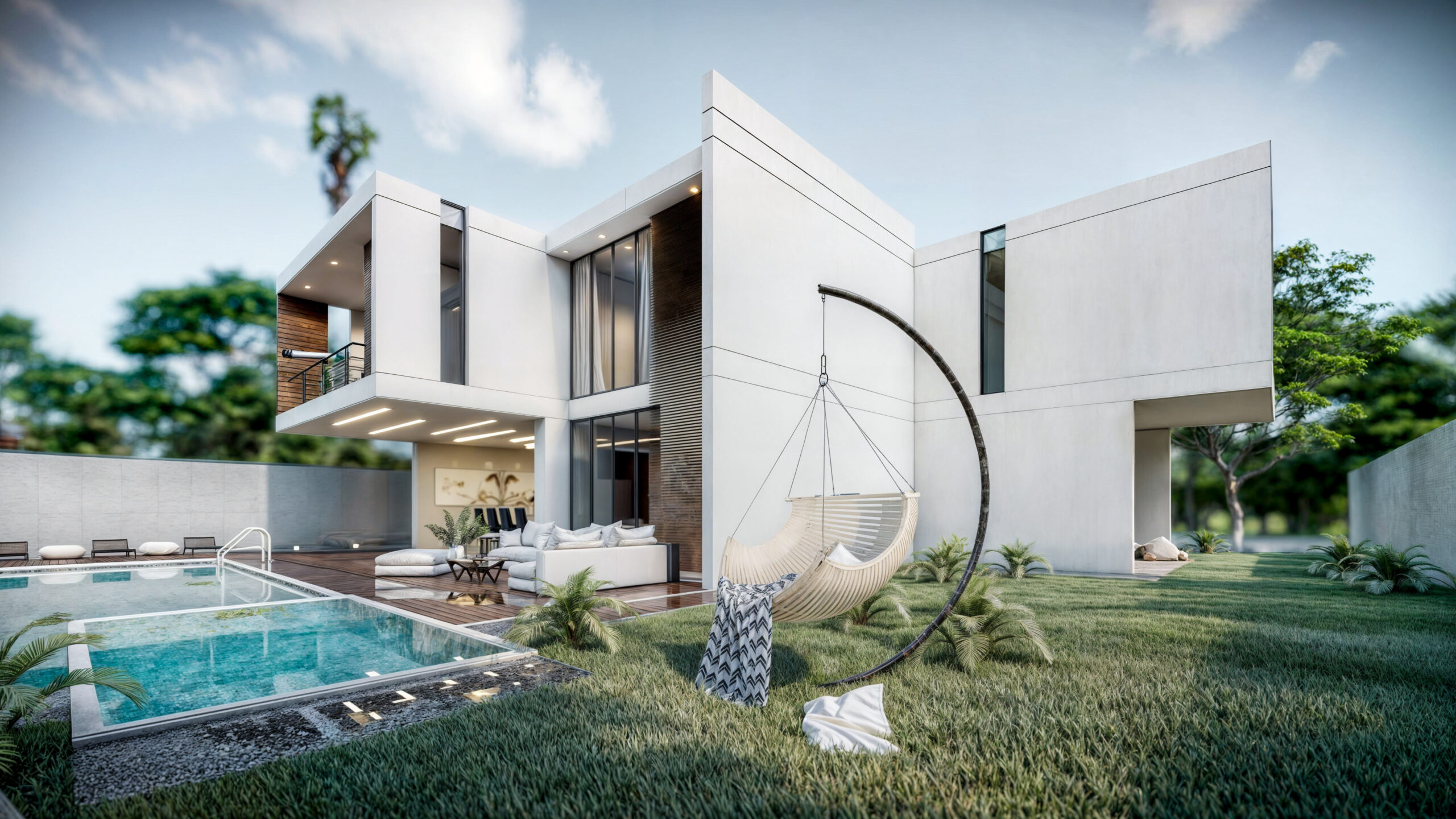 proiect casă modernă cu piscină EF Architecture