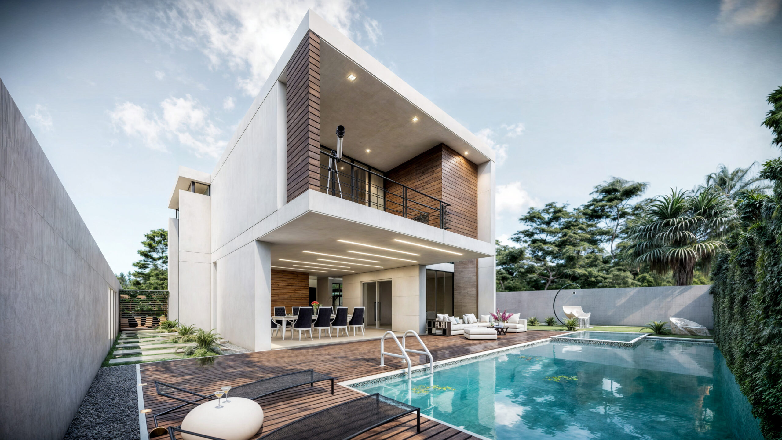 proiect casă modernă cu piscină EF Architecture