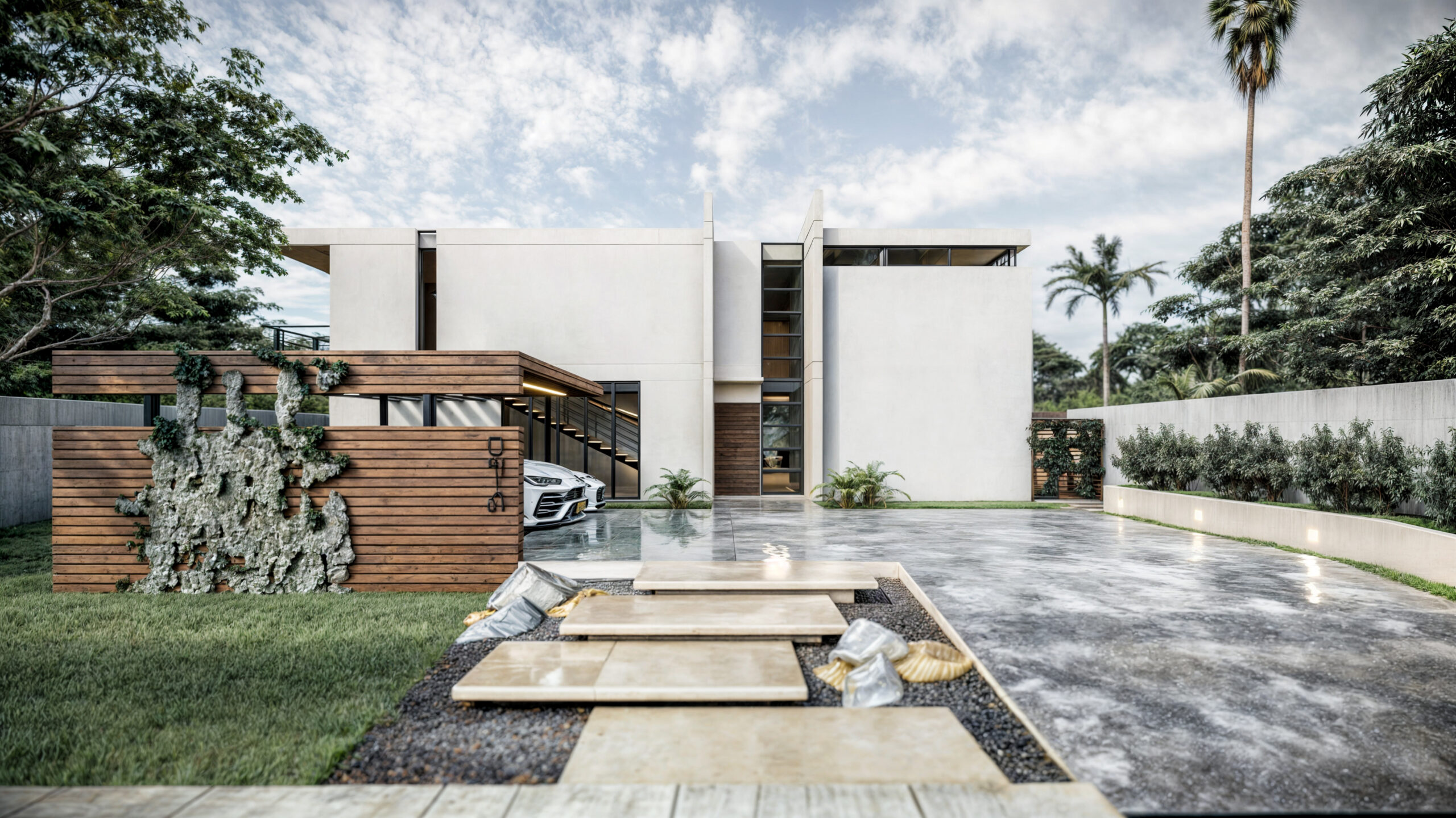 proiect casă modernă cu piscină EF Architecture