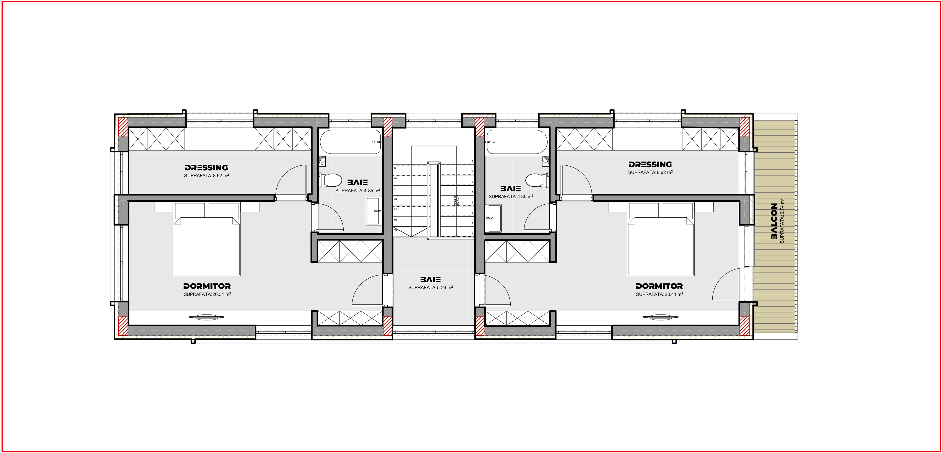 proiect casă modernă S+P+M EF Architecture