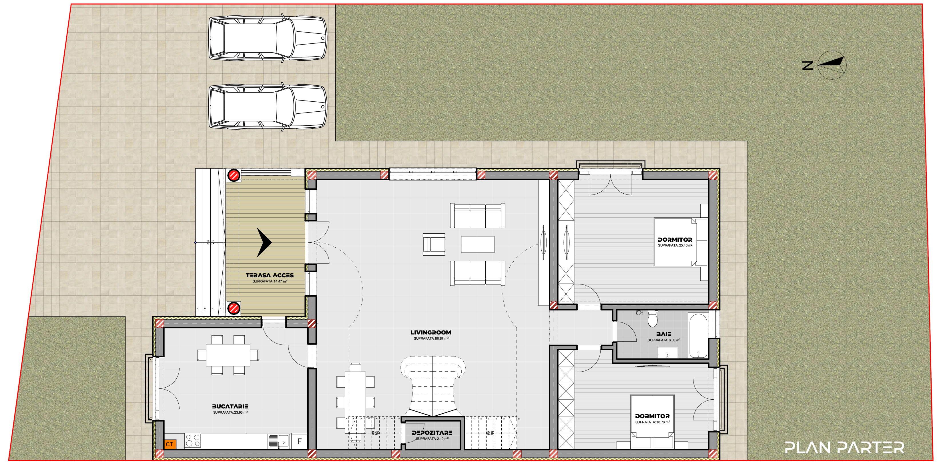 proiect casă clasică P+1E EF Architecture